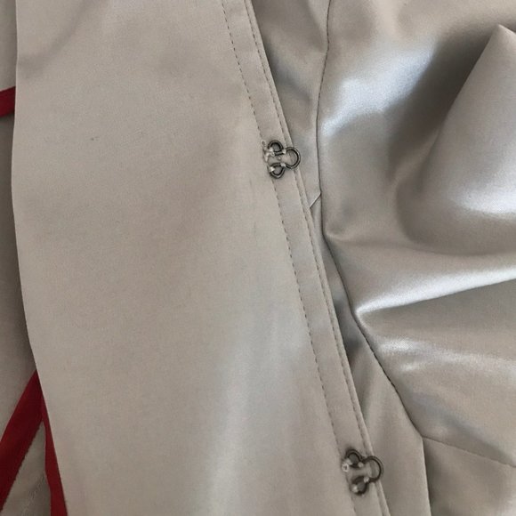 Silver Gray Crop Jacket Blazer Elle Pockets - Picture 5 of 5